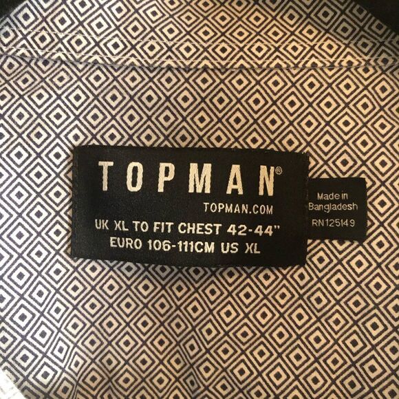 Topman Cotton Button Down Shirt XL - Picture 3 of 5